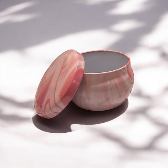 Small Colorful Marble Patterned Tins 1.9"W x 1.5"H - 8 Tins With Lids - Picture 6 of 11